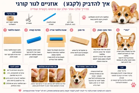 האם צריך להדביק אוזניים לגור קורגי ואיך עושים את זה